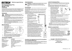 Extech Instruments Ct20 Benutzerhandbuch Datenblatt