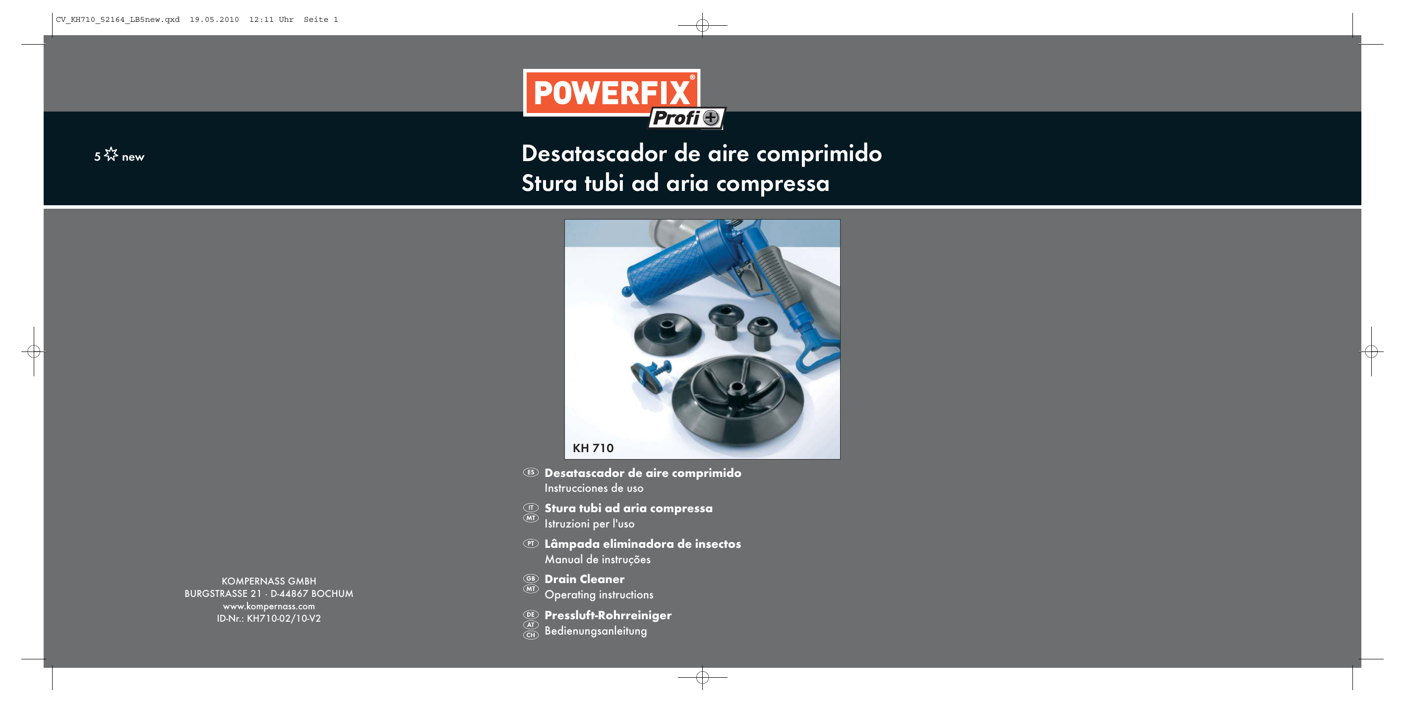 Desatascador de aire comprimido Stura tubi ad aria compressa | Manualzz