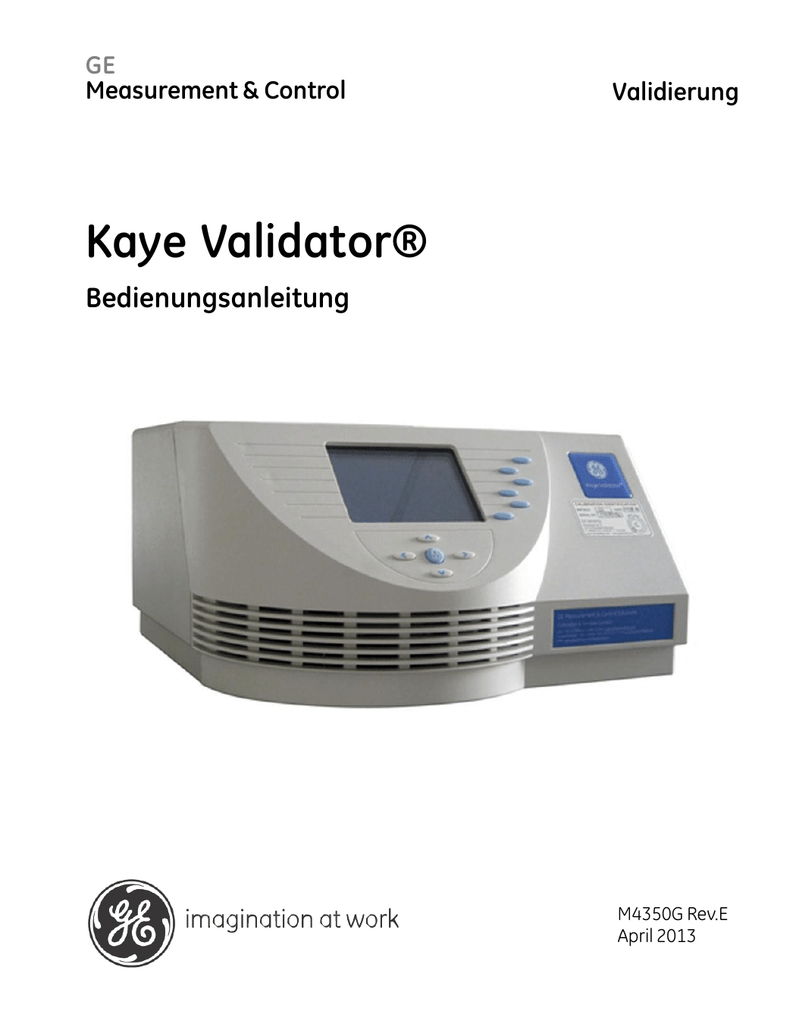 Kaye Validator® - GE Measurement & Control | Manualzz