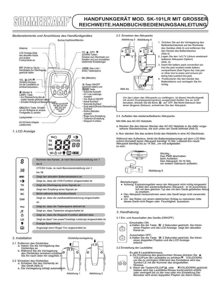 Deutsche Bedienungsanleitung | Manualzz