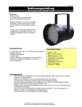 LED Spotlight HOLLYWOOD P-36 Instruction Manual