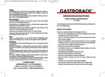 Gastroback 42415 Bedienungsanleitung | Manualzz