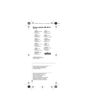 Braun Ab30 Sl User Manual Manualzz