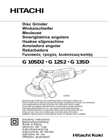 Hitachi G 13 SD Owner Manual | Manualzz
