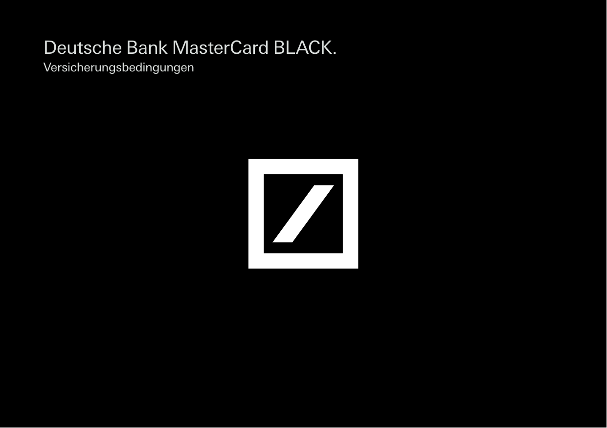 Deutsche Bank Mastercard Black Manualzz