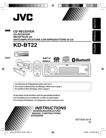 JVC KD-BT22 Bedienungsanleitung | Manualzz