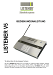 LISTENER V5 Bedienungsanleitung