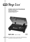 Stage Line DJP 200 Instruction Manual