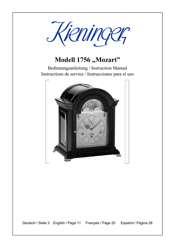 Word Pro Unbenannt1 Oakside Classic Clocks Manualzz