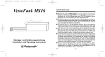 Vestamatic VestaFunk MS 16R/MS 16M Installation and Operating Instructions
