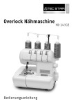 Tec Star Overlock N&auml;hmaschine MD 14302 Bedienungsanleitung