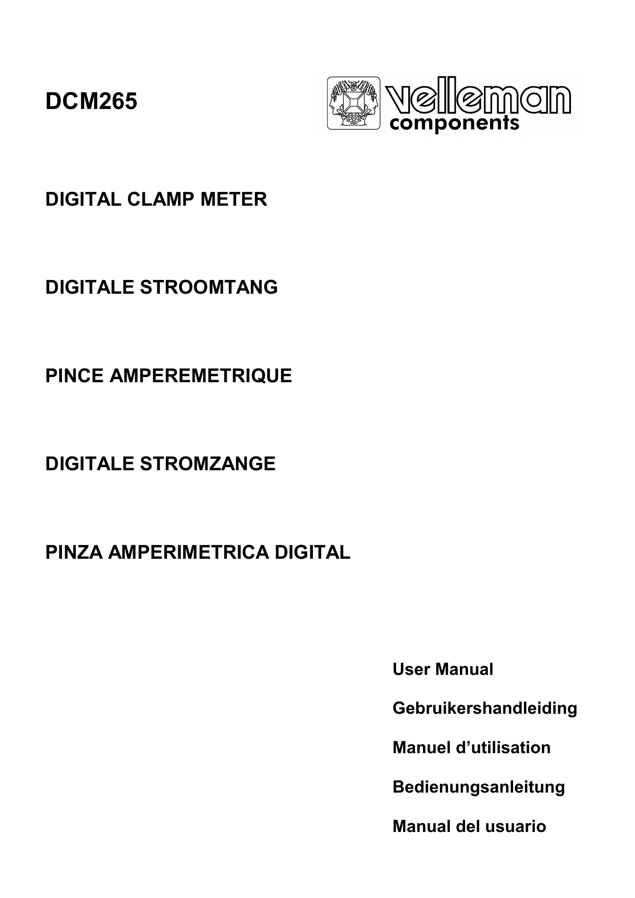 Operation Manual Of DCM265 | Manualzz