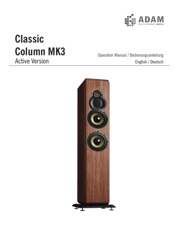 Adam Classic Column MK3 User manual | Manualzz