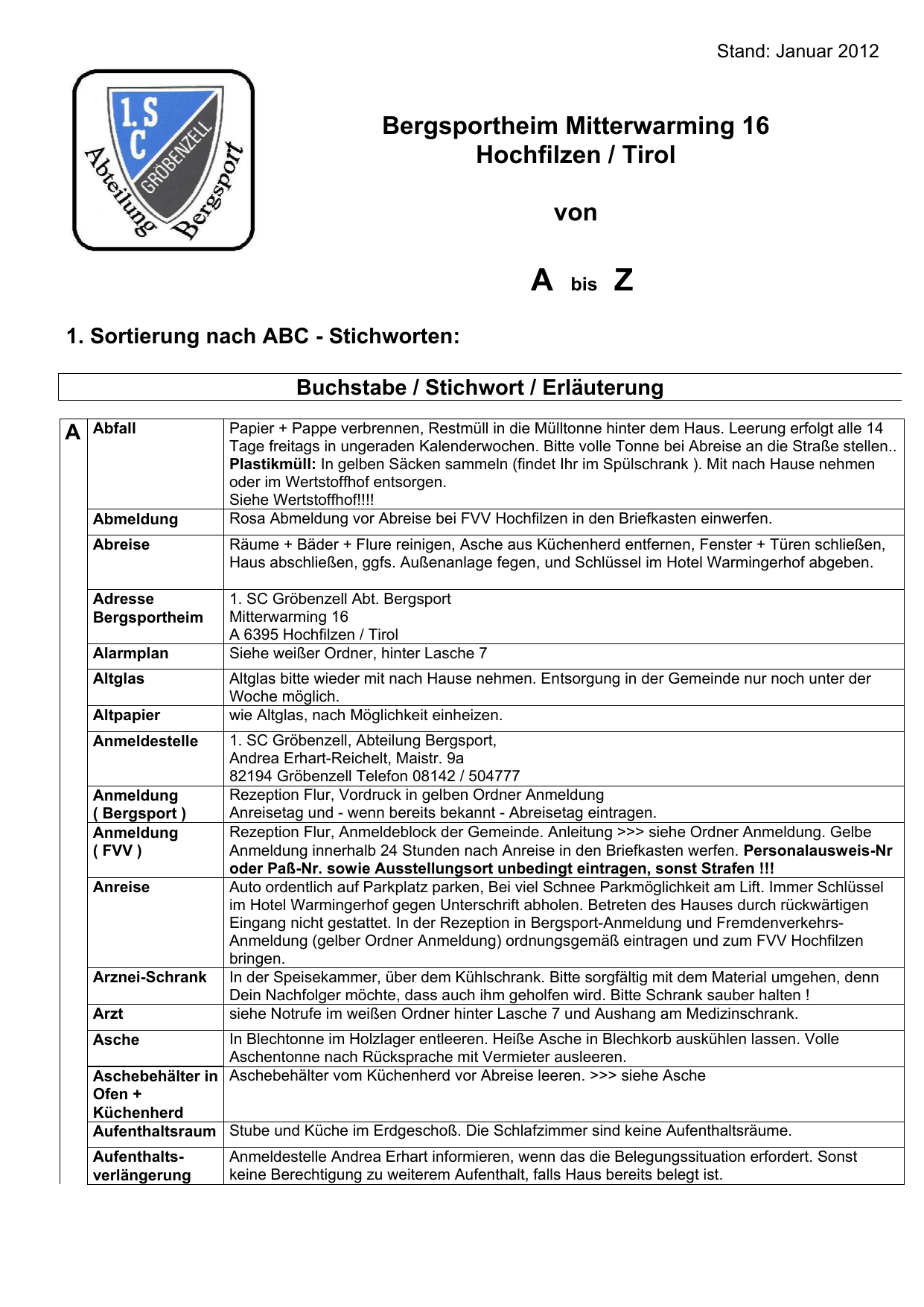 Gebrauchsanweisung Bergsport Grobenzell Manualzz