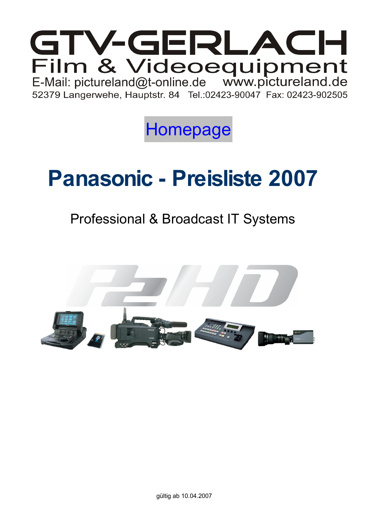 Panasonic Gesamtpreisliste Hier Manualzz