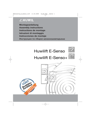 Huwil Huwilift E-Senso Assembly Instructions | Manualzz