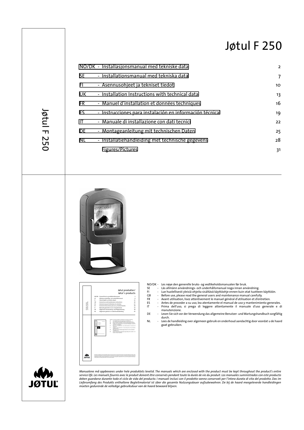 Jotul F 250 Jotul Stoves And Fireplaces Manualzz