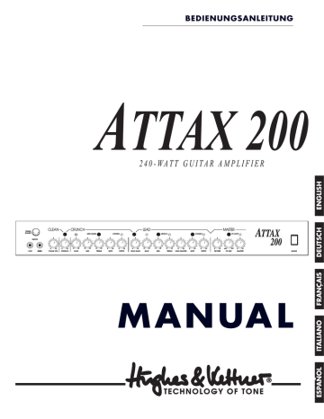 Hughes & Kettner ATTAX 200 Manual | Manualzz