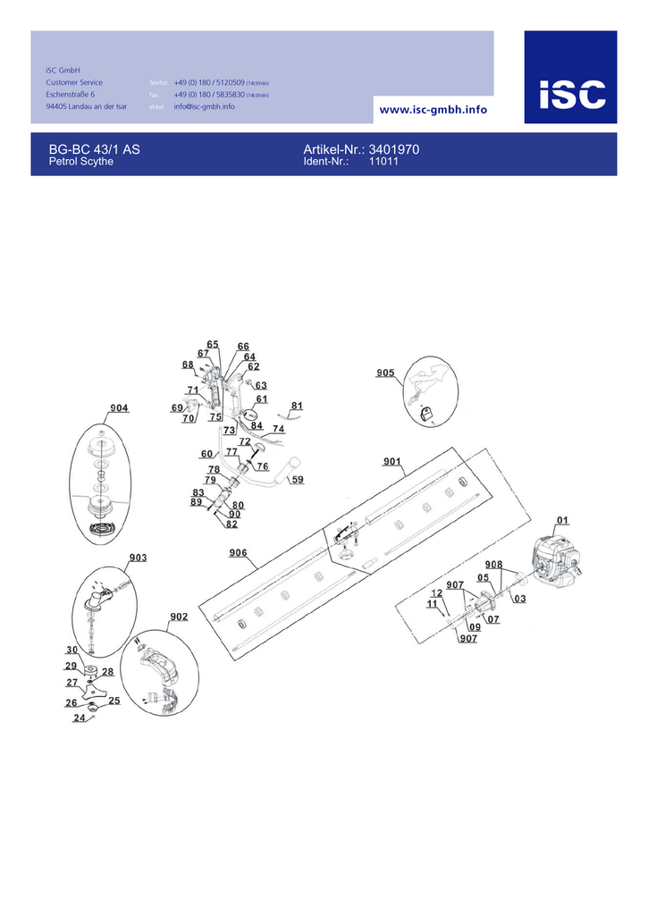 3 bobinas de hilo 86 metros alrededor de hilo 2,4 mm para Einhell bg-bc 43//1 as Motorsense