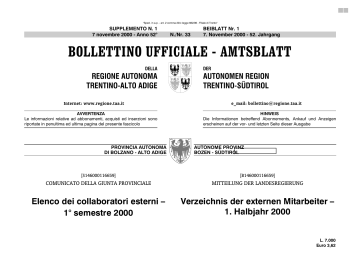 supplemento n 1 regione autonoma trentino alto adige manualzz