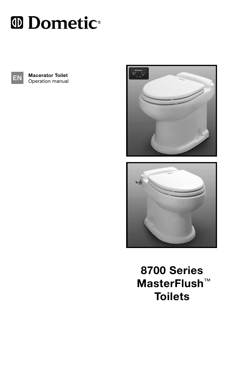 Dometic 8700 series MasterFlush toilet operation manual Manualzz