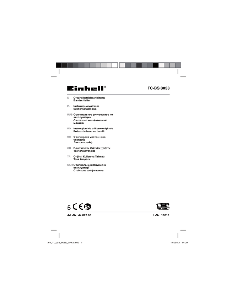 Einhell Tc Bs 8038 User Manual Manualzz