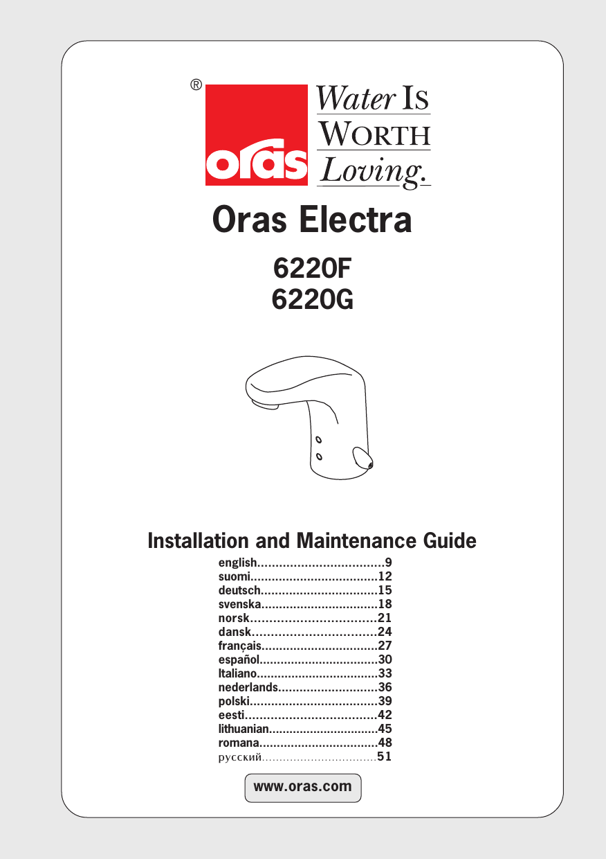 Oras Electra Rsk Databasen Manualzz