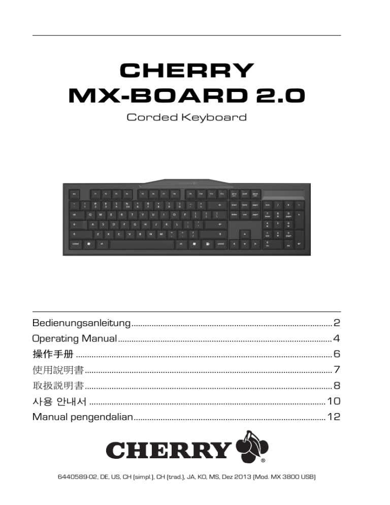 Cherry Mx Board 2 0 Manualzz