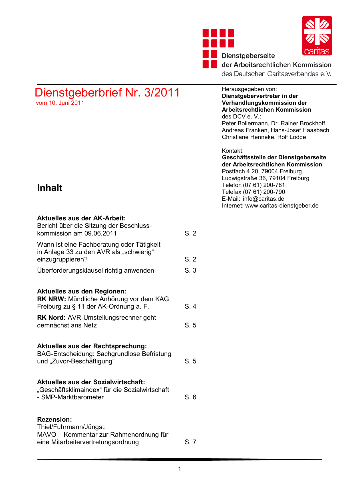 Zu Dieser Ausgabe Caritas Dienstgeber Manualzz