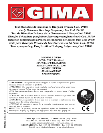 Test Monofase Di Gravidanza Diagnosi Precoce Cod Early Manualzz