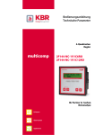 KBR Blindleistungsregler multicomp 2F144-NC-1V1C6RO und 2F144-NC-1V1C12RO Bedienungsanleitung