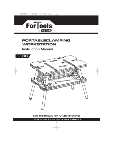 Keter 197283 - Folding Table Work Bench User Manual | Manualzz