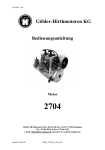 G&ouml;bler-Hirthmotoren KG Motor 2704 Bedienungsanleitung