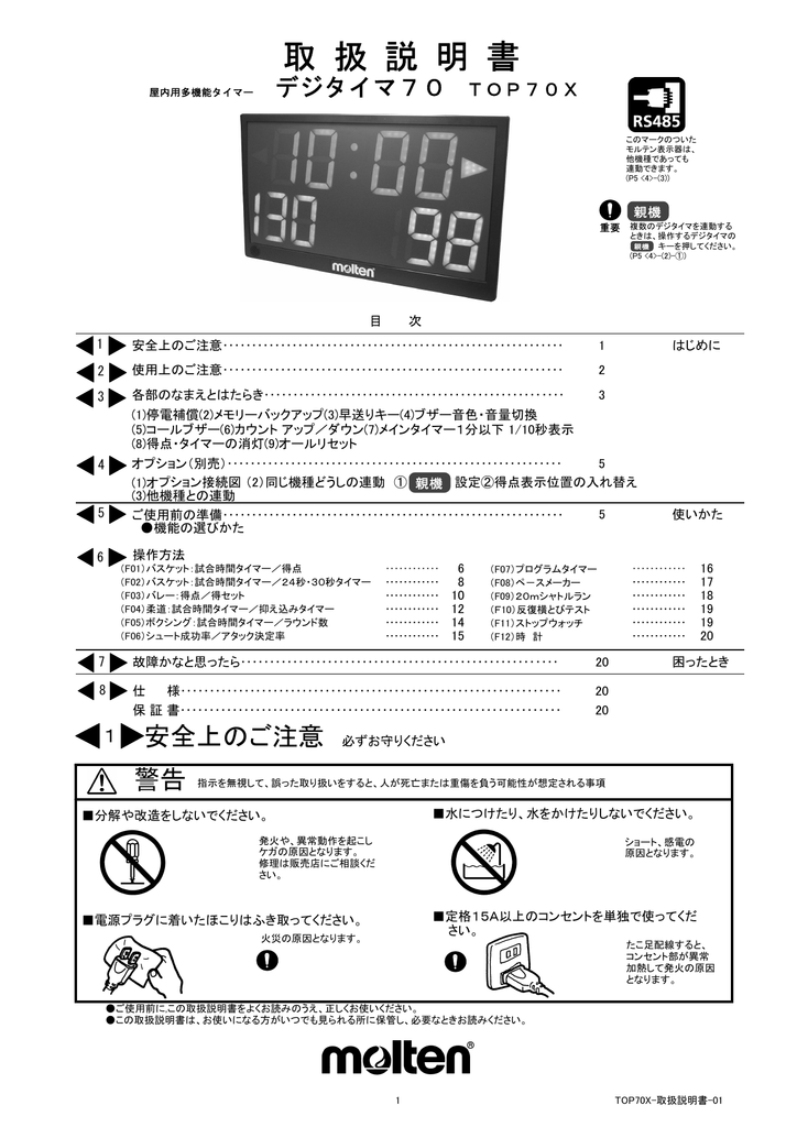 DIGI TIMER TOP70 悪い molten 電光表示機