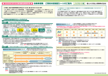 自動車保険 ご契約内容確認シートのご案内 自動車保険 ご契約内容 Manualzz