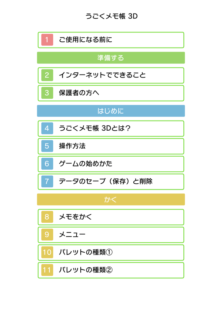 うごくメモ帳 3d Manualzz