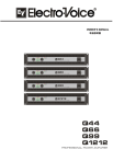 Electro-Voice Q 44, Q 66, Q 99, Q 1212 パワーアンプ 取扱説明書