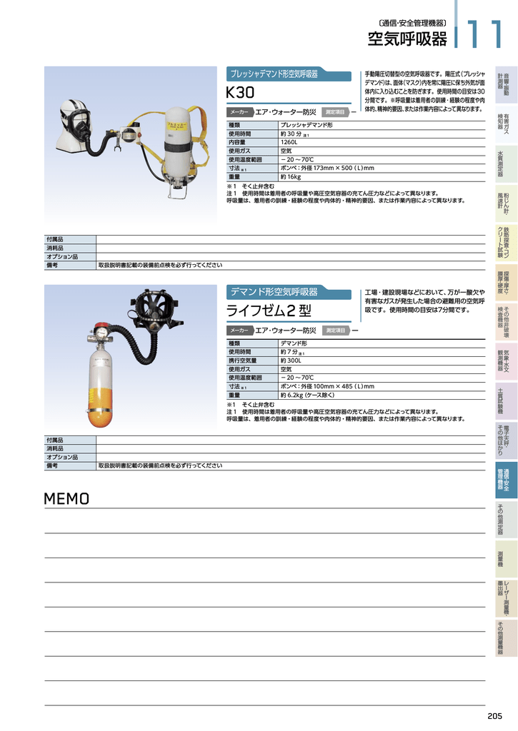 空気呼吸器 Manualzz