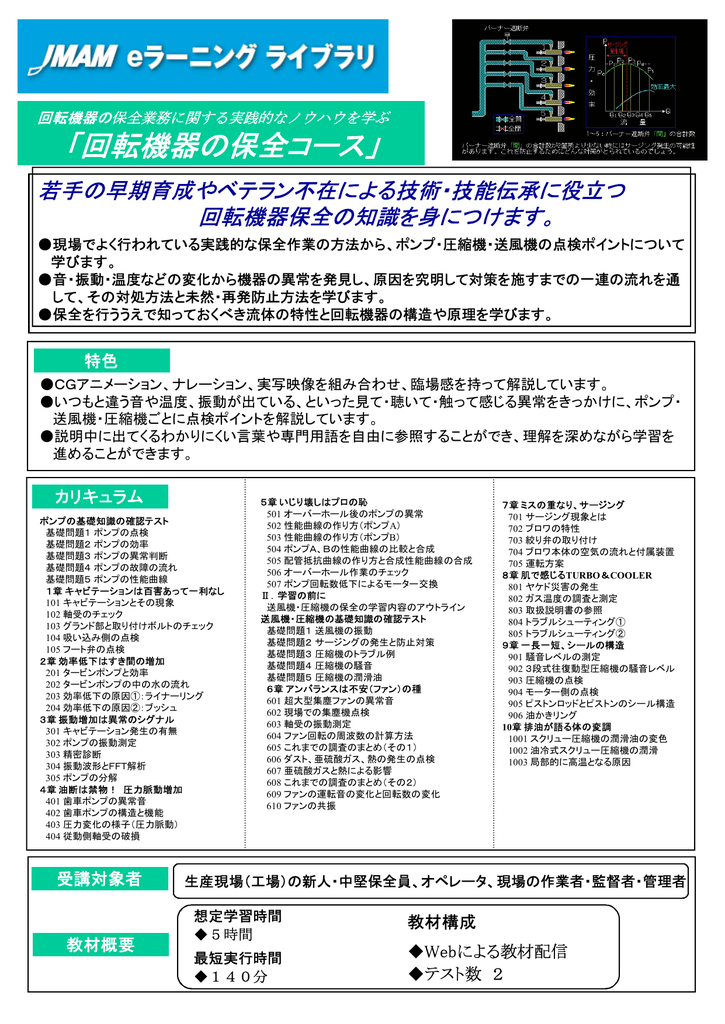 回転機器の保全コース Manualzz