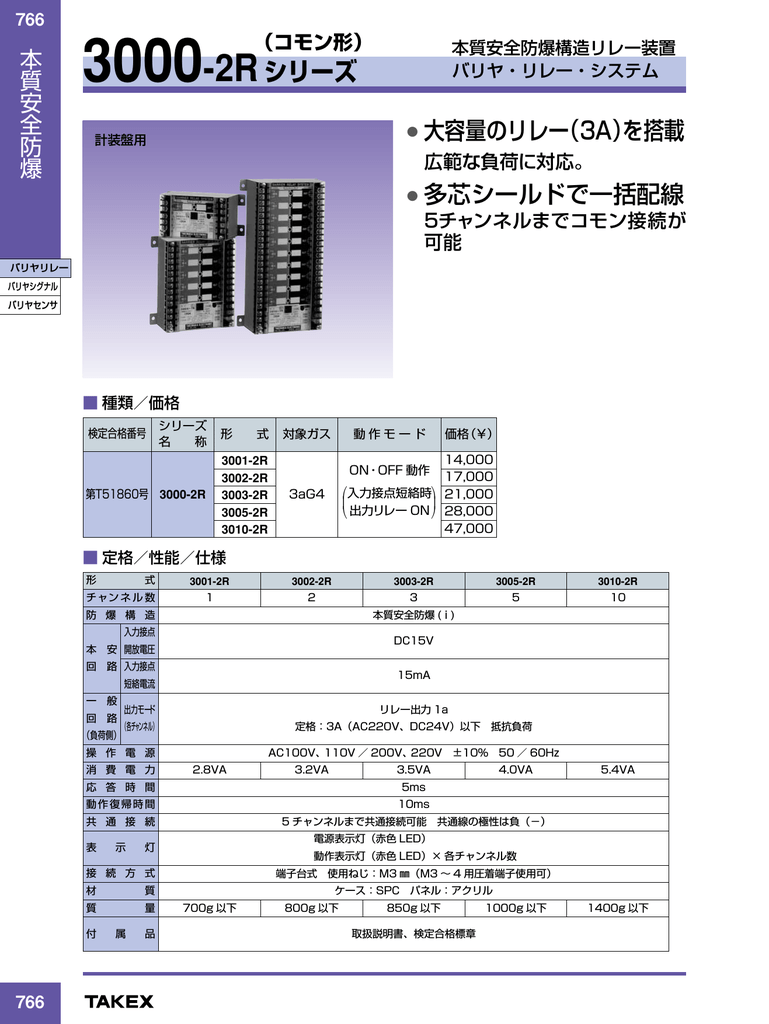 3000-2Rシリーズ - 竹中電子工業株式会社 | Manualzz