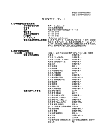 Msds 昭和製薬 Manualzz