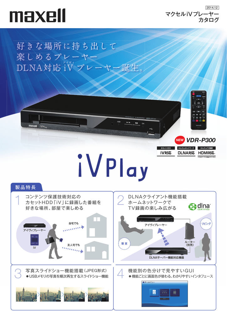 女性が喜ぶ♪ 満天堂マクセル IVプレイヤー VDR-P300 ad-naturam.fr