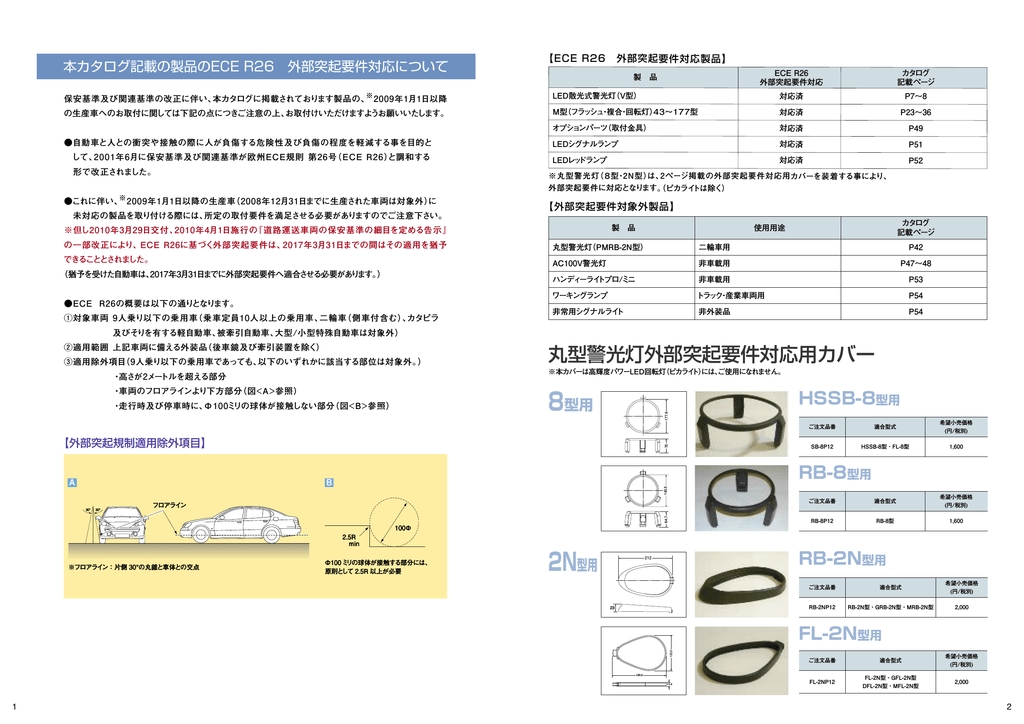 丸型警光灯外部突起要件対応用カバー | Manualzz