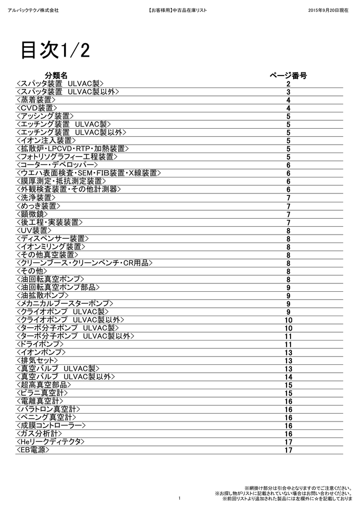 目次1/2 - 三弘アルバック | Manualzz 目次1/2 - 三弘アルバック | Manualzz