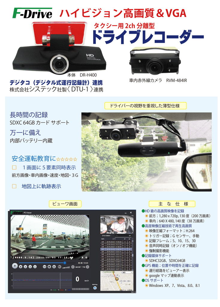 ドライブレコーダー F Rrive Dr H400 Manualzz