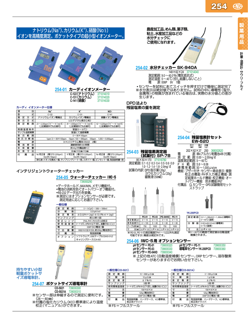 市場 残留塩素測定器 ヨウ化カリウム