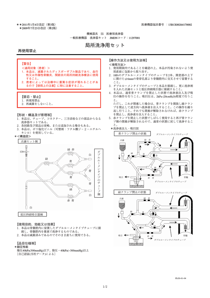 局所洗浄用セット 川澄化学工業株式会社 Manualzz