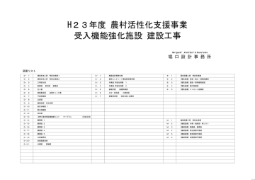 受入機能強化施設 建設工事 H23年度 農村活性化支援事業 Manualzz