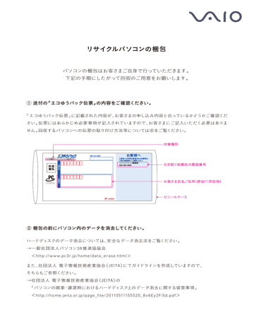 リサイクルパソコンの梱包 Pdf Manualzz