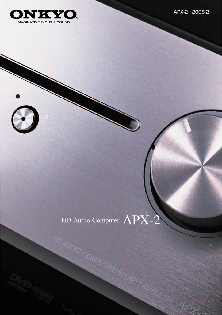 HD Audio Computer APX-2 | Manualzz